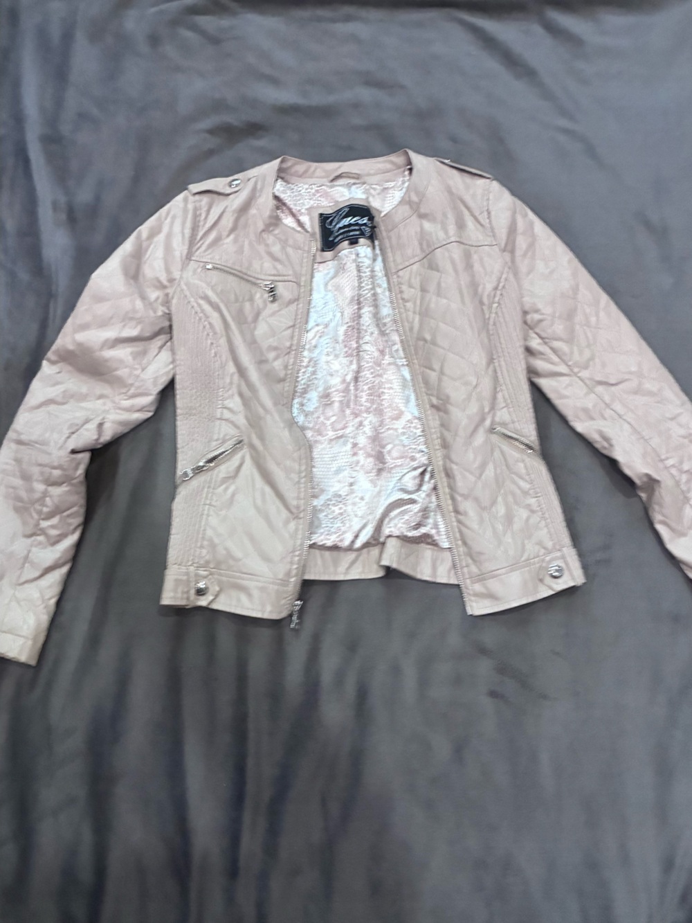 Guess Quilted Beige Women's Jacket